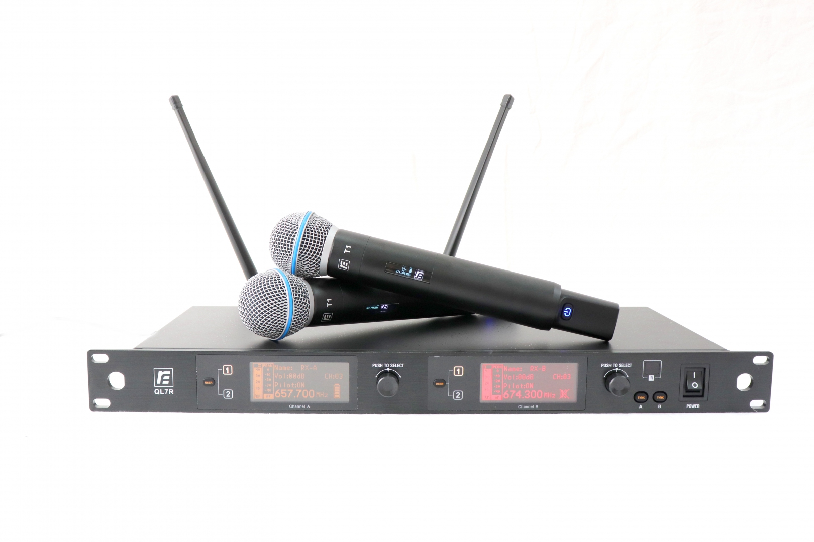 RFIntell QL7R/T1-A 651,800-683,400 МГц 2-канальная радиосистема с 2-мя ручными микрофонами в Удмуртии